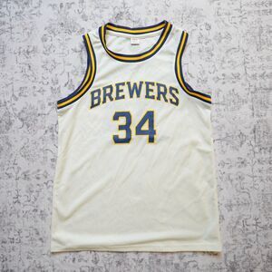 ESPN Milwaukee Bucks Brewers Giannis Antetokounmpo MLB NBA Jersey - Men’s Small